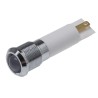 RS PRO White Panel Mount LED Indicator 24V AC/DC, Solder Tab, IP67, Prominent, Silver Bezel 209-052