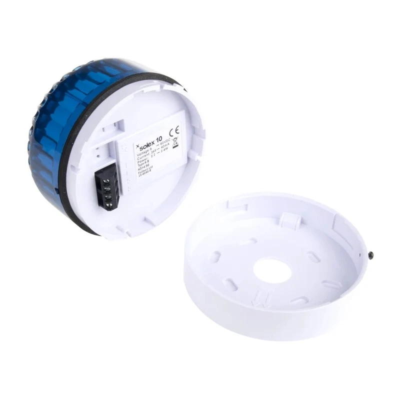 Eaton Solex Series Blue Beacon, 60V DC, Xenon Bulb, Flashing, IP65, IP21, Surface Mount, Polycarbonate/ABS 531034FULL-0877