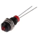RS PRO Red Panel Mount Indicator 2V DC 20mA Lead Termination, 6mm Hole, Prominent Bezel Black 208-813