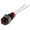RS PRO Red Panel Mount Indicator 2V DC 20mA Lead Termination, 6mm Hole, Prominent Bezel Black 208-813