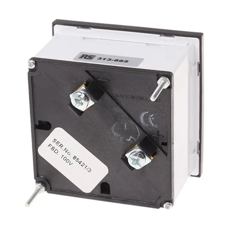 HOBUT D72 Series Analogue Voltmeter, DC, 68 mm x 68 mm Panel, Flame Retardant, Accuracy Class 1.5 D721MCS100V/2-001