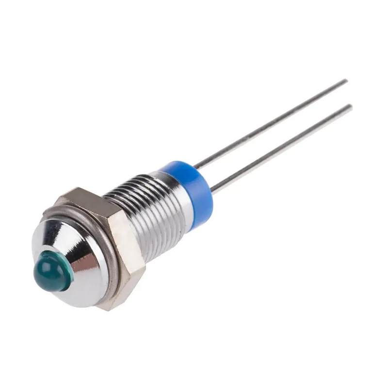 RS PRO Blue Panel Mount Indicator 2V DC 20mA Lead Termination Prominent Bezel 6mm 208-582