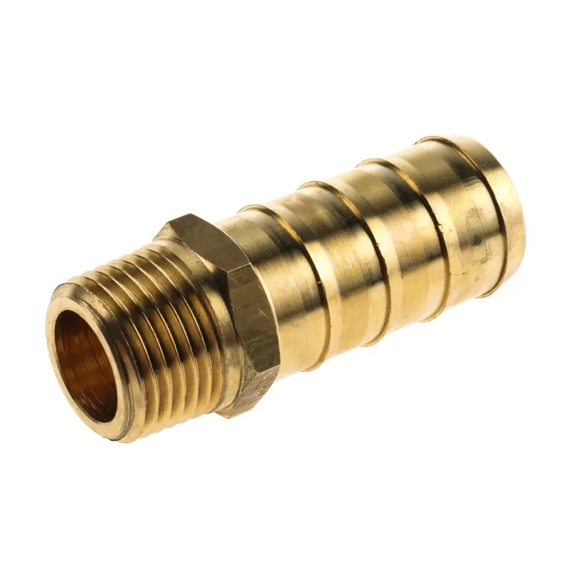 Legris Pneumatic Brass Pipe Fitting Adapter, Male BSPT 1/2 in to Male, Threaded, 100 bar, 150°C 0123 19 21