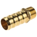 Legris Pneumatic Brass Pipe Fitting Adapter, Male BSPT 1/2 in to Male, Threaded, 100 bar, 150°C 0123 19 21