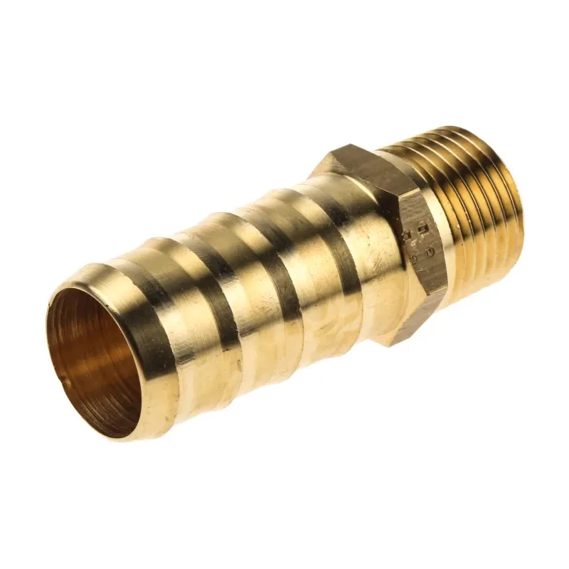 Legris Pneumatic Brass Pipe Fitting Adapter, Male BSPT 1/2 in to Male, Threaded, 100 bar, 150°C 0123 19 21