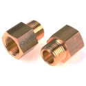 Legris Brass Pneumatic Fitting Adapter, Male NPT 1/2 in to Female G 1/2 in, Nickel Plated, 150°C Max, 164 Series 0164 22 21