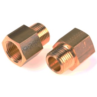 Legris Brass Pneumatic Fitting Adapter, Male NPT 1/2 in to Female G 1/2 in, Nickel Plated, 150°C Max, 164 Series 0164 22 21
