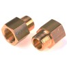 Legris Brass Pneumatic Fitting Adapter, Male NPT 1/2 in to Female G 1/2 in, Nickel Plated, 150°C Max, 164 Series 0164 22 21