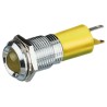 RS PRO Yellow Panel Mount LED Indicator 24V DC, 36V DC, Prominent Bezel, Silver, 14 mm Mount, 47 mm Length 209-096
