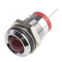 RS PRO Red Panel Mount Indicator, 2V DC, 20mA, Prominent Bezel, 42mm Length, 14mm Mount Hole Size 209-579