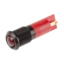 RS PRO Red Panel Mount LED Indicator 110V AC 6mA IP67 Prominent Chrome Bezel Solder Tab 210-175