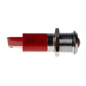 RS PRO Red Panel Mount Indicator 230V AC Prominent IP67, Silver Bezel, 14mm Hole, 61mm Length 