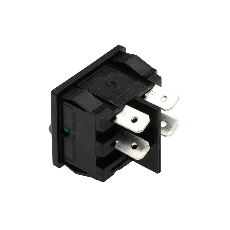 Arcolectric (Bulgin) Ltd Illuminated DPST On-Off Rocker Switch Panel, 10A, 250V AC, Amber Rectangular Actuator H8653VBNAB