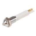RS PRO Red LED Panel Mount Indicator, 12V DC, 20mA, Solder Tab, Prominent Silver Bezel 210-406