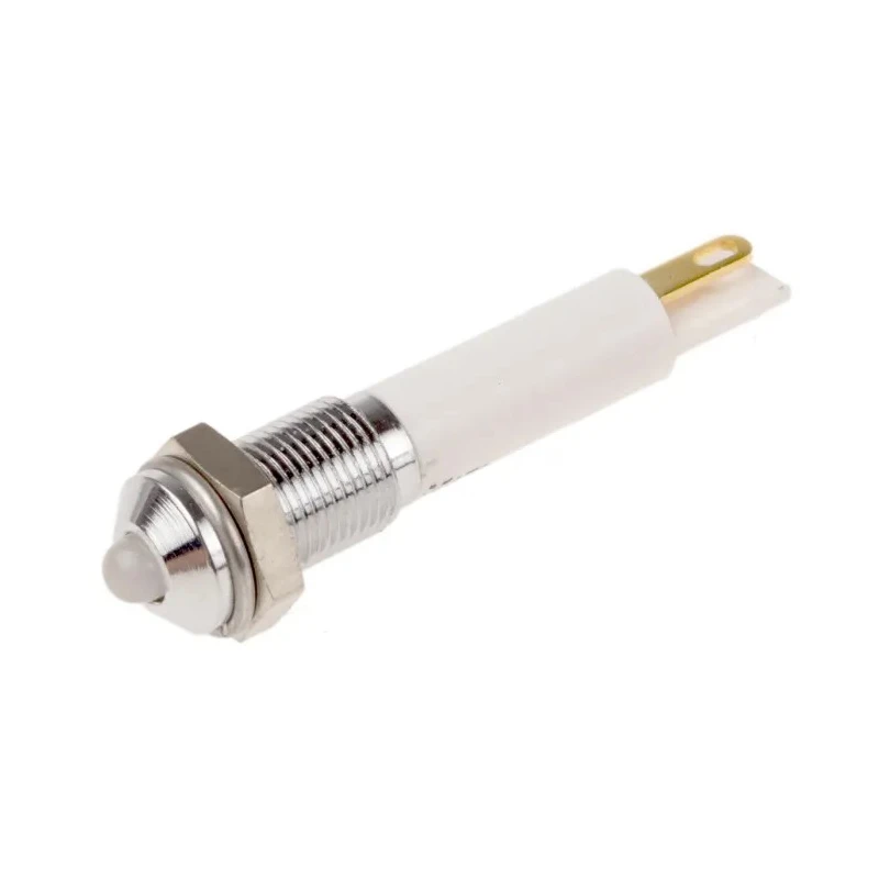 RS PRO Red LED Panel Mount Indicator, 12V DC, 20mA, Solder Tab, Prominent Silver Bezel 210-406
