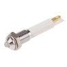 RS PRO Red LED Panel Mount Indicator, 12V DC, 20mA, Solder Tab, Prominent Silver Bezel 210-406