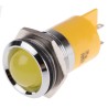 RS PRO Yellow Panel Mount LED Indicator, 230V AC, 3mA, Prominent Bezel, 22mm, Model 210-743