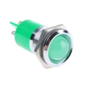 RS PRO Green Panel Mount Indicator 230V AC, Prominent Chrome Bezel, IP67, 22 mm Mount Hole 210-759