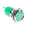 RS PRO Green Panel Mount Indicator 230V AC, Prominent Chrome Bezel, IP67, 22 mm Mount Hole 210-759