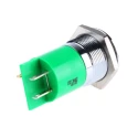 RS PRO Green Panel Mount Indicator 230V AC, Prominent Chrome Bezel, IP67, 22 mm Mount Hole 210-759