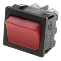 Arcolectric (Bulgin) Ltd DPST On-Off Rocker Switch Panel, Red Actuator, Aluminium Housing, 10A 250V AC H8650VBAAL