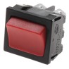 Arcolectric (Bulgin) Ltd DPST On-Off Rocker Switch Panel, Red Actuator, Aluminium Housing, 10A 250V AC H8650VBAAL