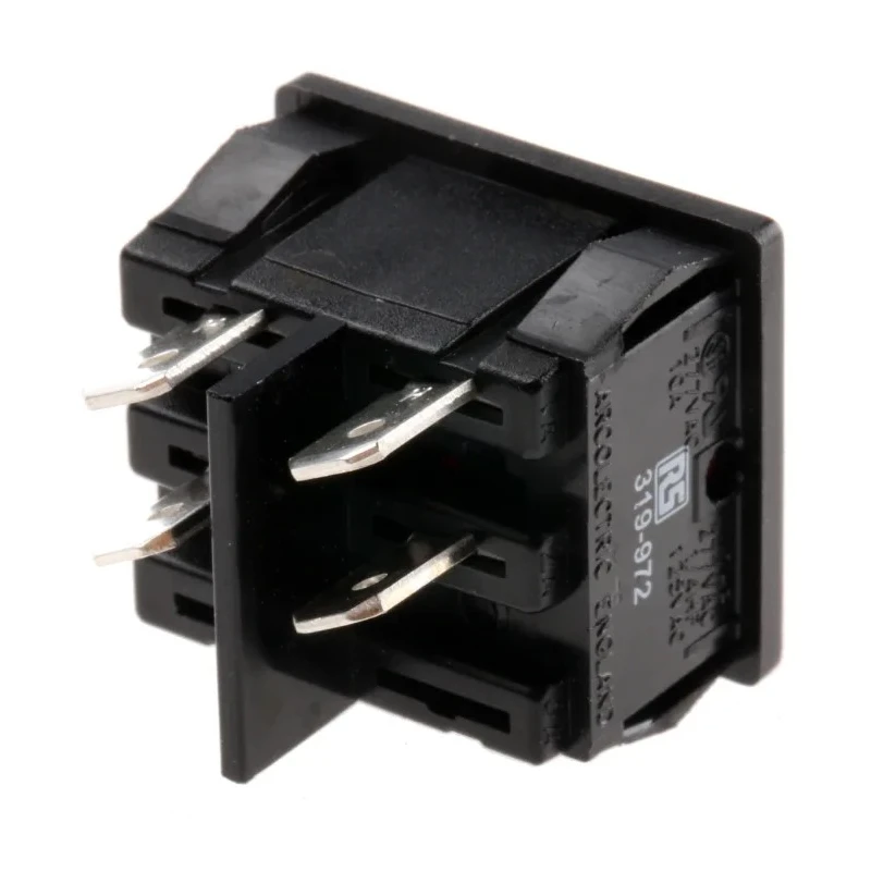Arcolectric (Bulgin) Ltd DPST On-Off Rocker Switch Panel, Red Actuator, Aluminium Housing, 10A 250V AC H8650VBAAL