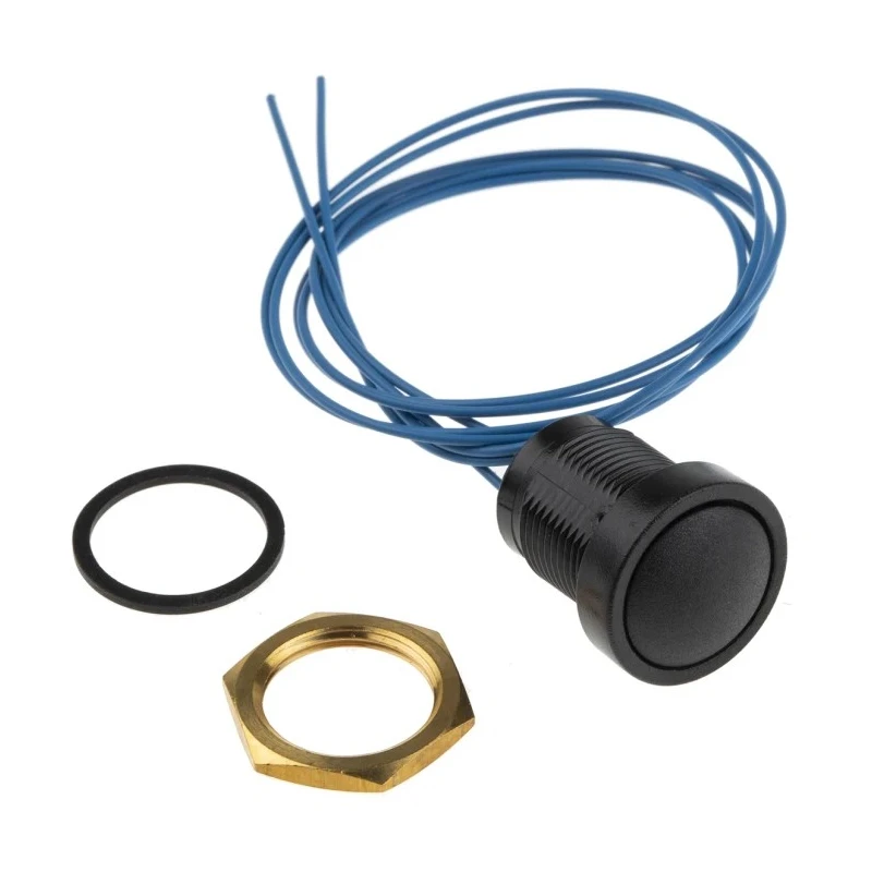 ITW Switches 49-59 Series Push Button Switch, Momentary, Panel Mount, 16 mm Cutout, SPST, Clear LED, IP67, 50 V DC 49-59111