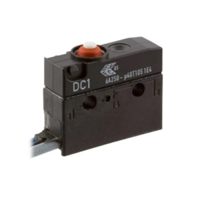 ZF Button Micro Switch, Cable Terminal, 6A, 250 V AC, SPDT, IP6K7 DC1C-C3AA