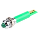 RS PRO Green Panel Mount Indicator 12V DC 20mA Solder Tab Prominent Bezel 33.9mm 8mm Mount Hole 211-257