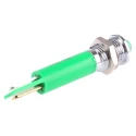RS PRO Green Panel Mount Indicator 12V DC 20mA Solder Tab Prominent Bezel 33.9mm 8mm Mount Hole 211-257