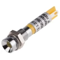RS PRO Yellow Panel Mount LED Indicator 12V DC Solder Tab Recessed 34.4mm 211-285