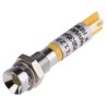 RS PRO Yellow Panel Mount LED Indicator 12V DC Solder Tab Recessed 34.4mm 211-285