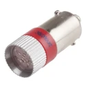 RS PRO Red Indicator Lamp Multichip 24V AC/DC BA9 Base 10mm Diameter 209-276
