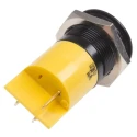RS PRO Yellow Panel Mount Indicator, 24 V AC/DC, 20mA, IP67, Solder Tab, Prominent Bezel 211-443