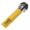 RS PRO Yellow Panel Mount LED Indicator 24V AC/DC, 20mA, Solder Tab, IP67, Prominent 211-538
