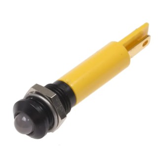 RS PRO Yellow Panel Mount Indicator 24V AC/DC, 20mA, IP67, Solder Tab, Prominent Bezel 211-566