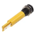 RS PRO Yellow Panel Mount Indicator 24V AC/DC, 20mA, IP67, Solder Tab, Prominent Bezel 211-566