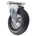 RS PRO Swivel Castor 75 kg Capacity 200 mm Wheel Rubber Pressed Steel Frame 211-711