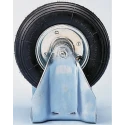 RS PRO Fixed Castor, 75 kg Capacity, 200 mm Wheel, Rubber, Roller Bearing, Steel Hub 211-727