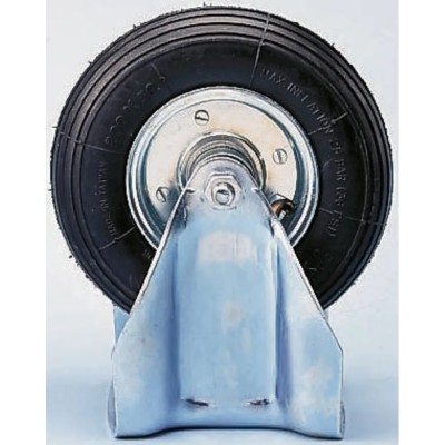 RS PRO Fixed Castor, 75 kg Capacity, 200 mm Wheel, Rubber, Roller Bearing, Steel Hub 211-727