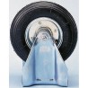 RS PRO Fixed Castor, 75 kg Capacity, 200 mm Wheel, Rubber, Roller Bearing, Steel Hub 211-727