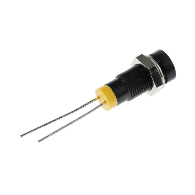 RS PRO Yellow Panel Mount Indicator, 2V DC, 20mA, Lead Termination, Recessed Bezel, 6mm Mount Hole 211-926