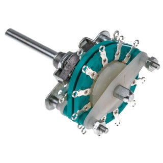 NSF MSD Rotary Switch 6 Position DP6T 6A Solder Panel Mount 