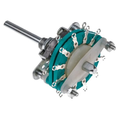 NSF MSD Rotary Switch 6 Position DP6T 6A Solder Panel Mount 
