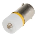 RS PRO Yellow Indicator Lamp Single Chip, BA9 Base, 28V DC, 10 mm Diameter 210-608