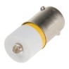 RS PRO Yellow Indicator Lamp Single Chip, BA9 Base, 28V DC, 10 mm Diameter 210-608