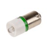 RS PRO Green Indicator Lamp Single Chip, 48 V AC/DC, BA9 Base, 10 mm Diameter, 24 mm Length, 525 nm, 100000h Life 210-642