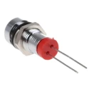 RS PRO Red Panel Mount LED Indicator 2V DC IP67 Recessed Silver Bezel 8mm Hole 32mm Length IP67