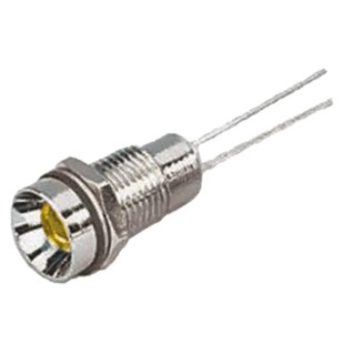 RS PRO Yellow Panel Mount Indicator 2V DC, 20mA, IP67, Recessed 212-092